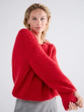 Sacs of Ashbourne   Summum Alpaca Blend Sweater Red