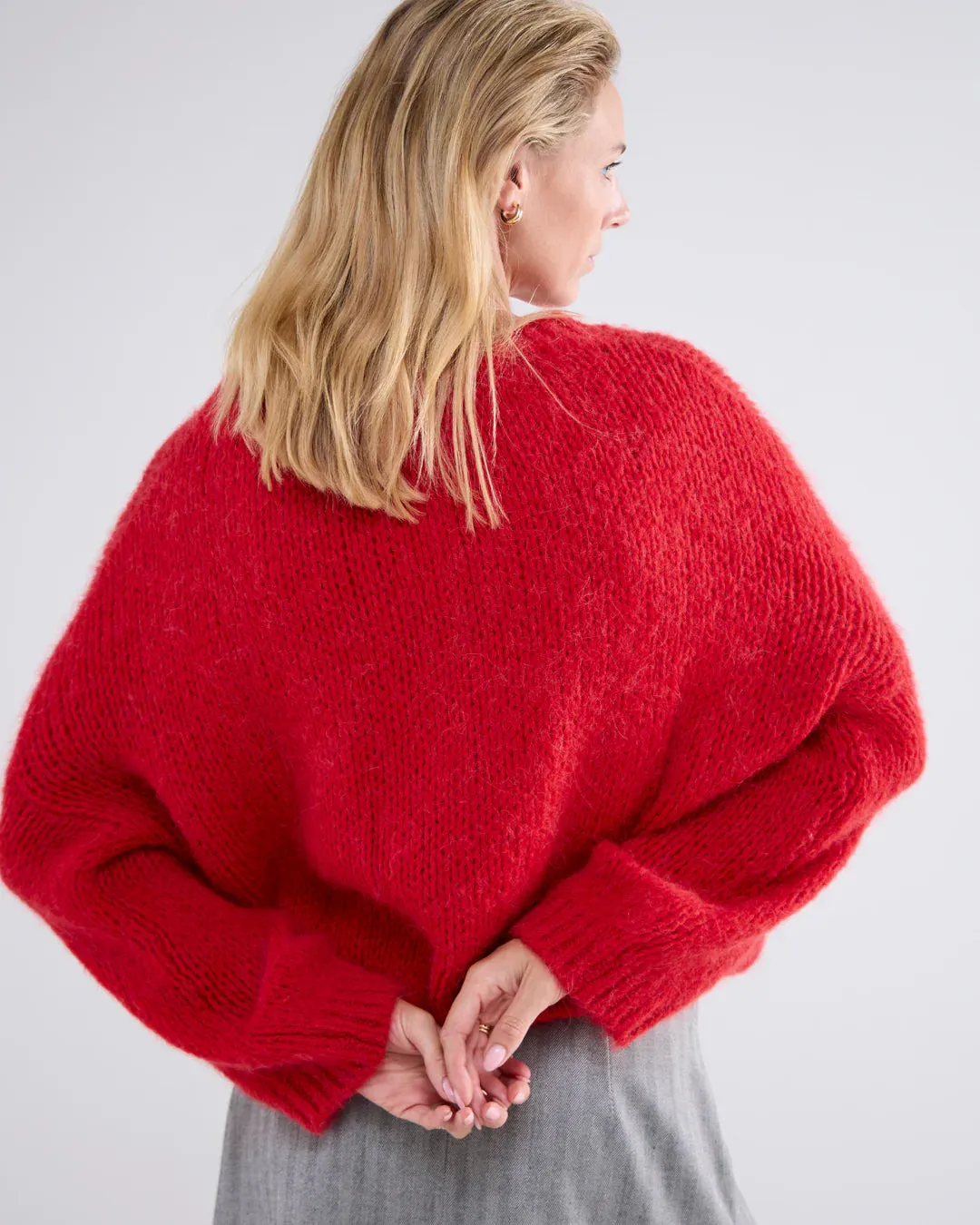 Sacs of Ashbourne   Summum Alpaca Blend Sweater Red