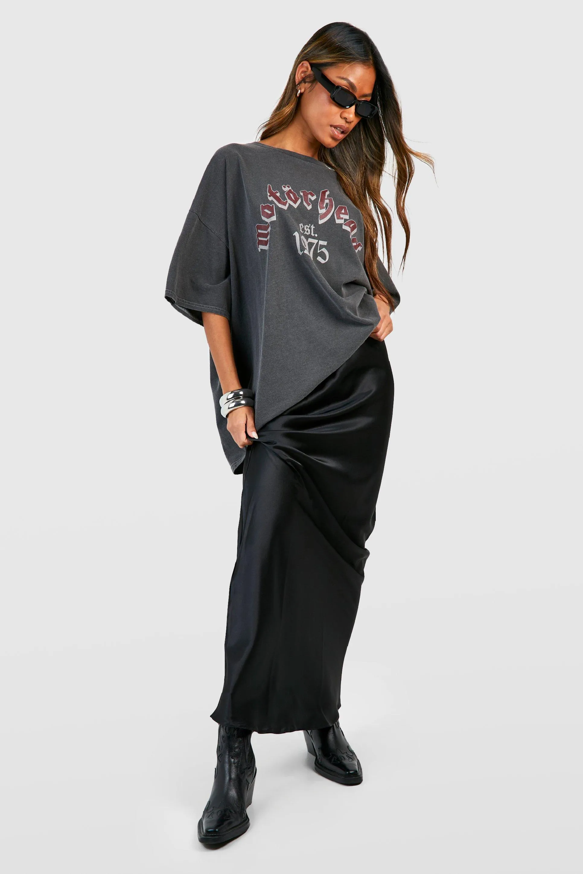 Satin Bias Maxi Skirt