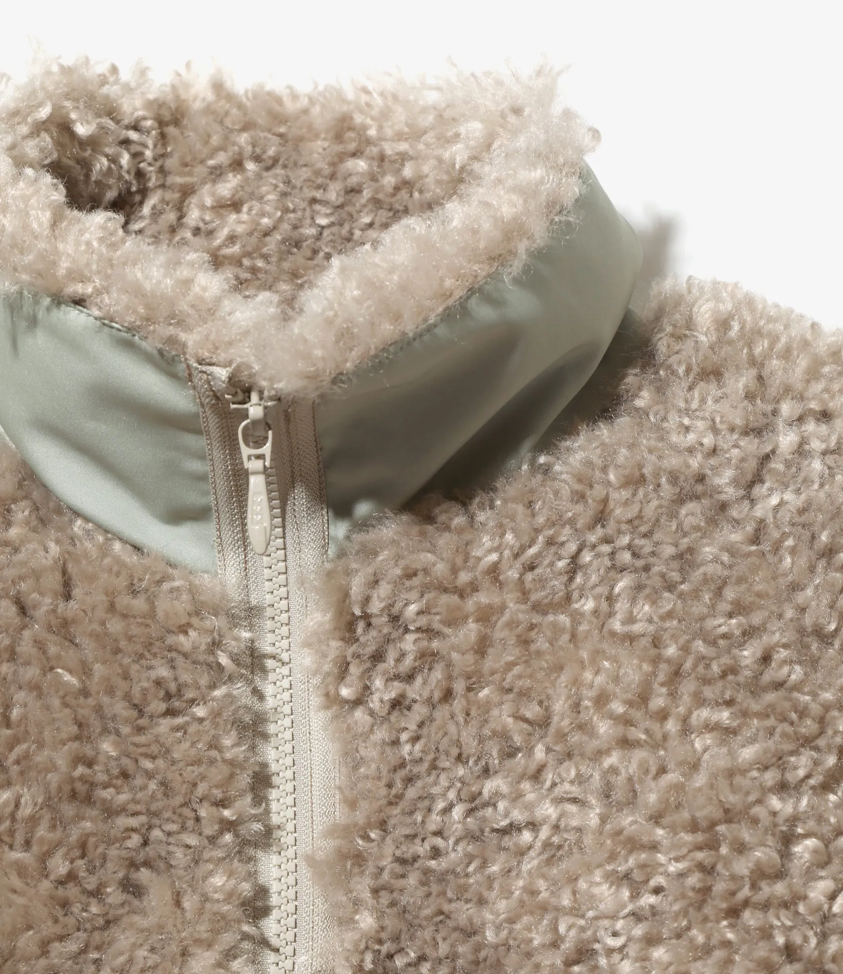 SC Jacket – Beige Poly Curly Fur