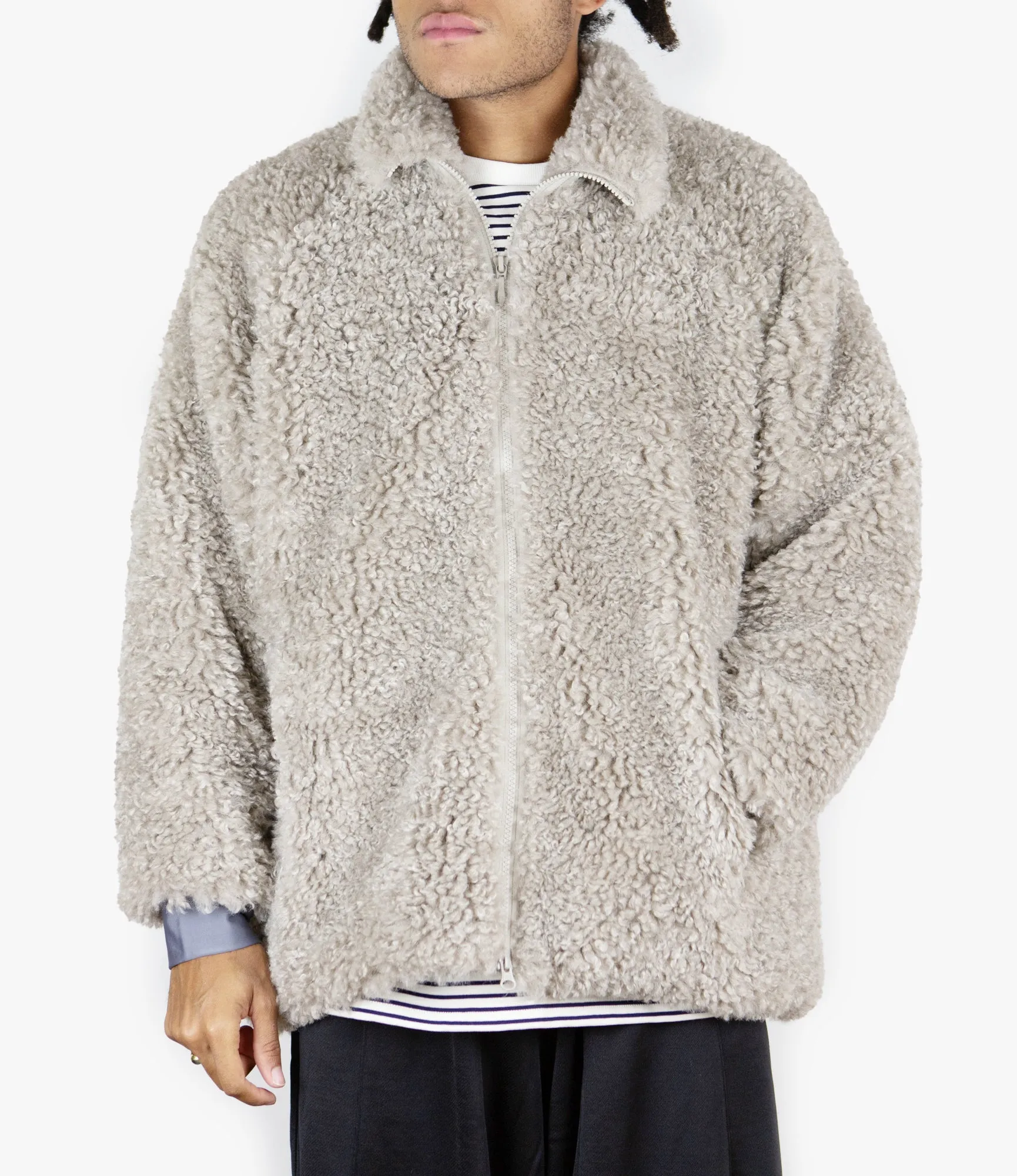 SC Jacket – Beige Poly Curly Fur