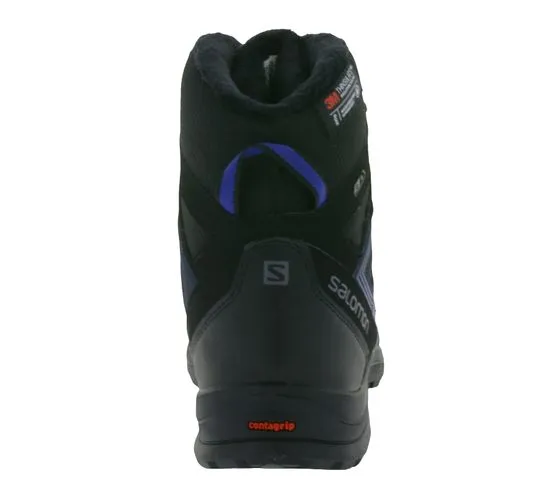 Scarponi da trekking impermeabili da uomo Salomon Woodsen 2 TS CSWP con isolamento 3M e suola Contagrip L41009400 Nero