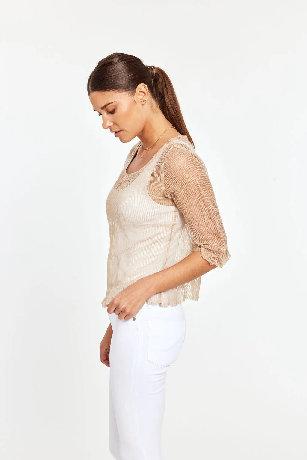Sheer Pullover Blouse
