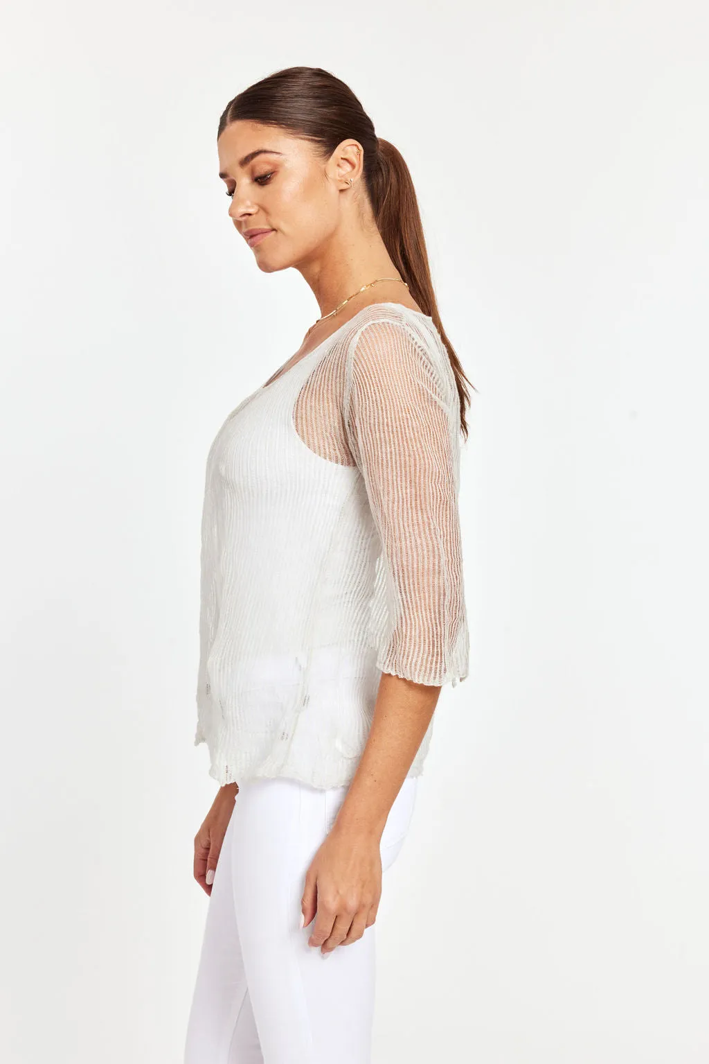 Sheer Pullover Blouse