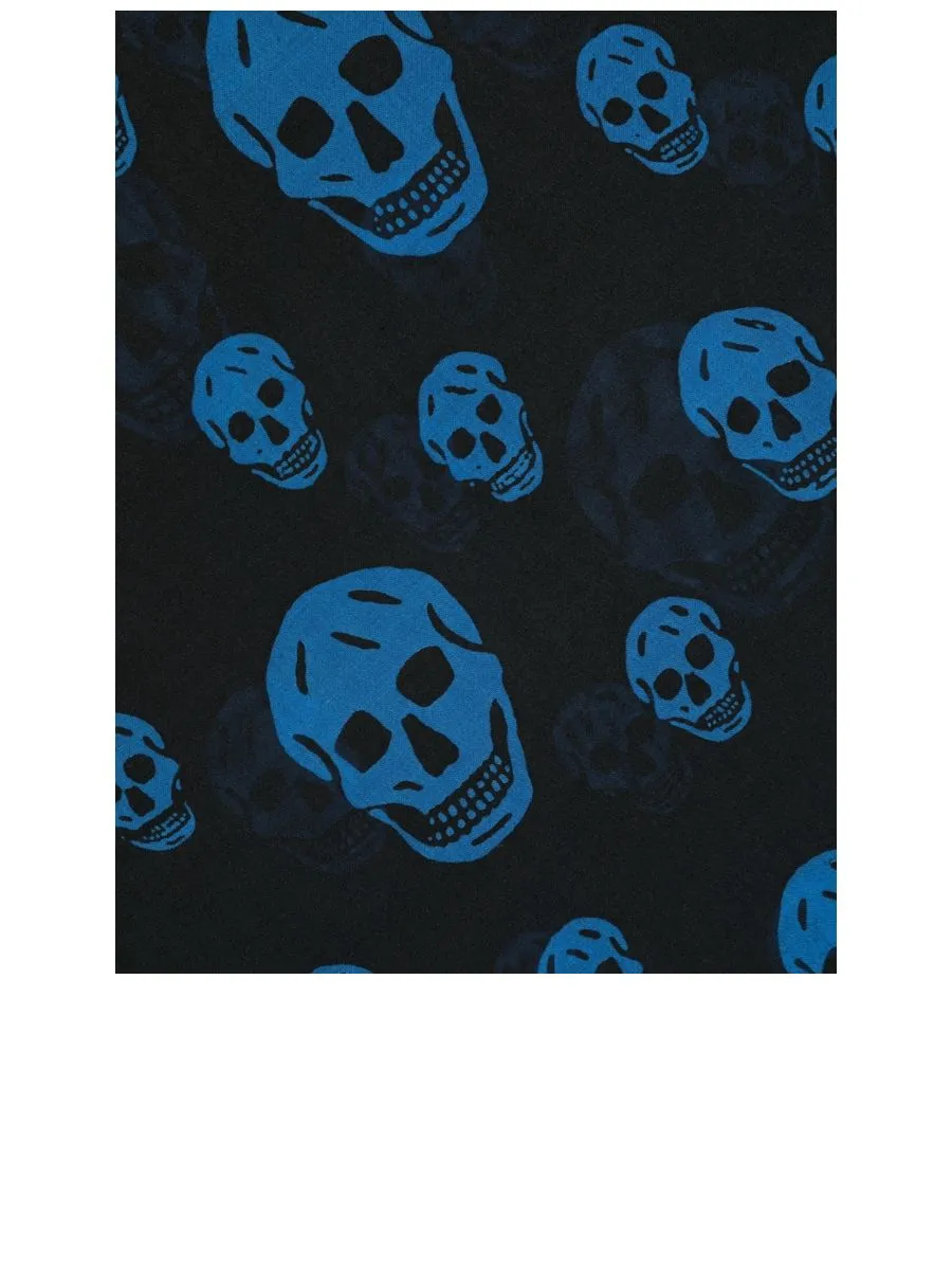 Skullprint Frayed Scarf