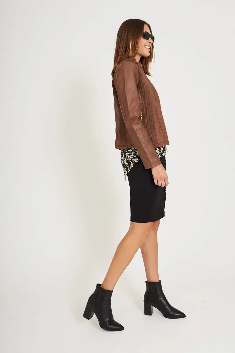 Stefany Jacket In Tan