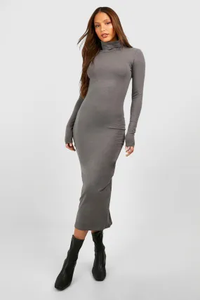 Tall Premium Super Soft Turtleneck Midi Dress