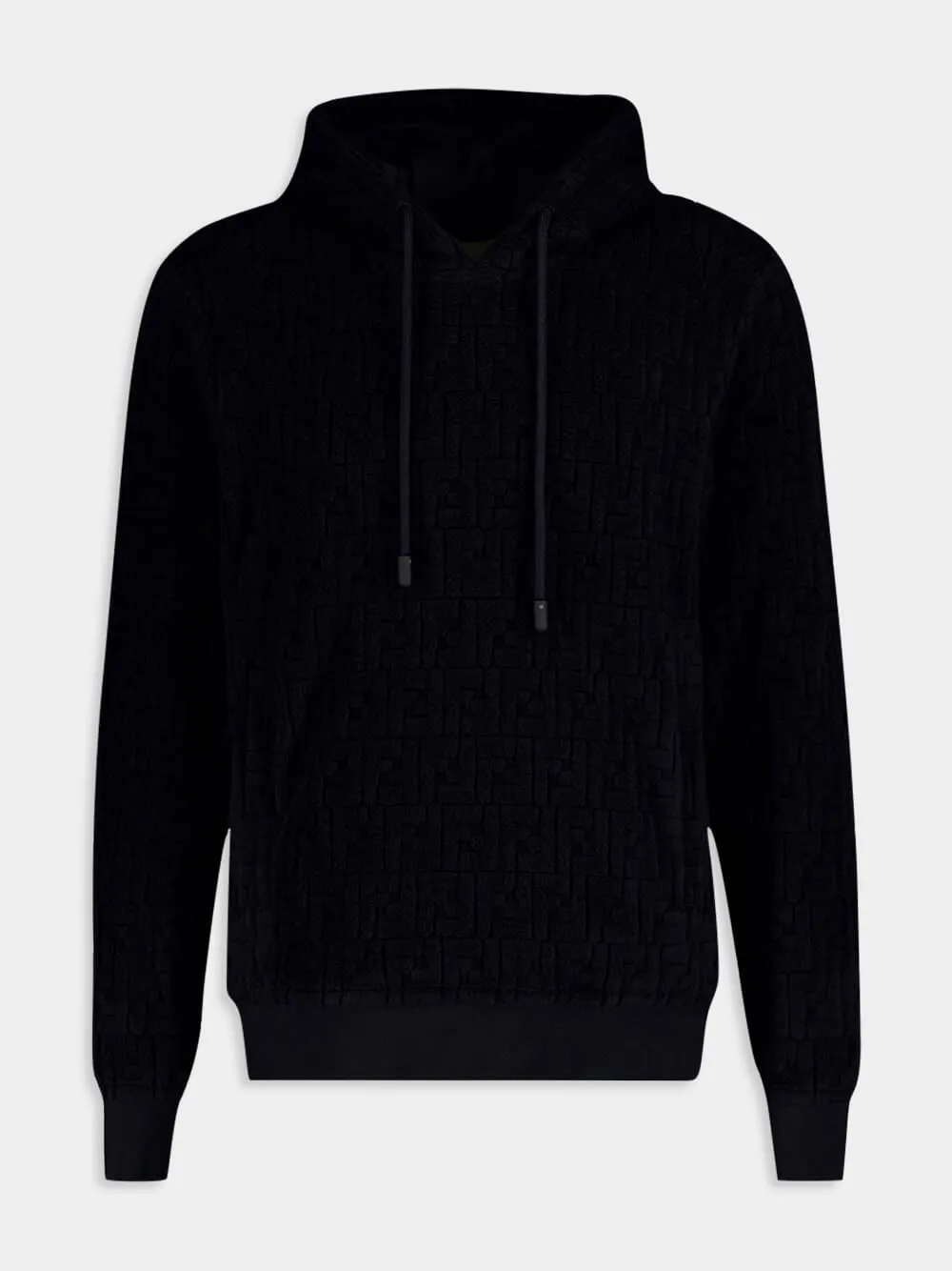 Textured FF Logo Hoodie