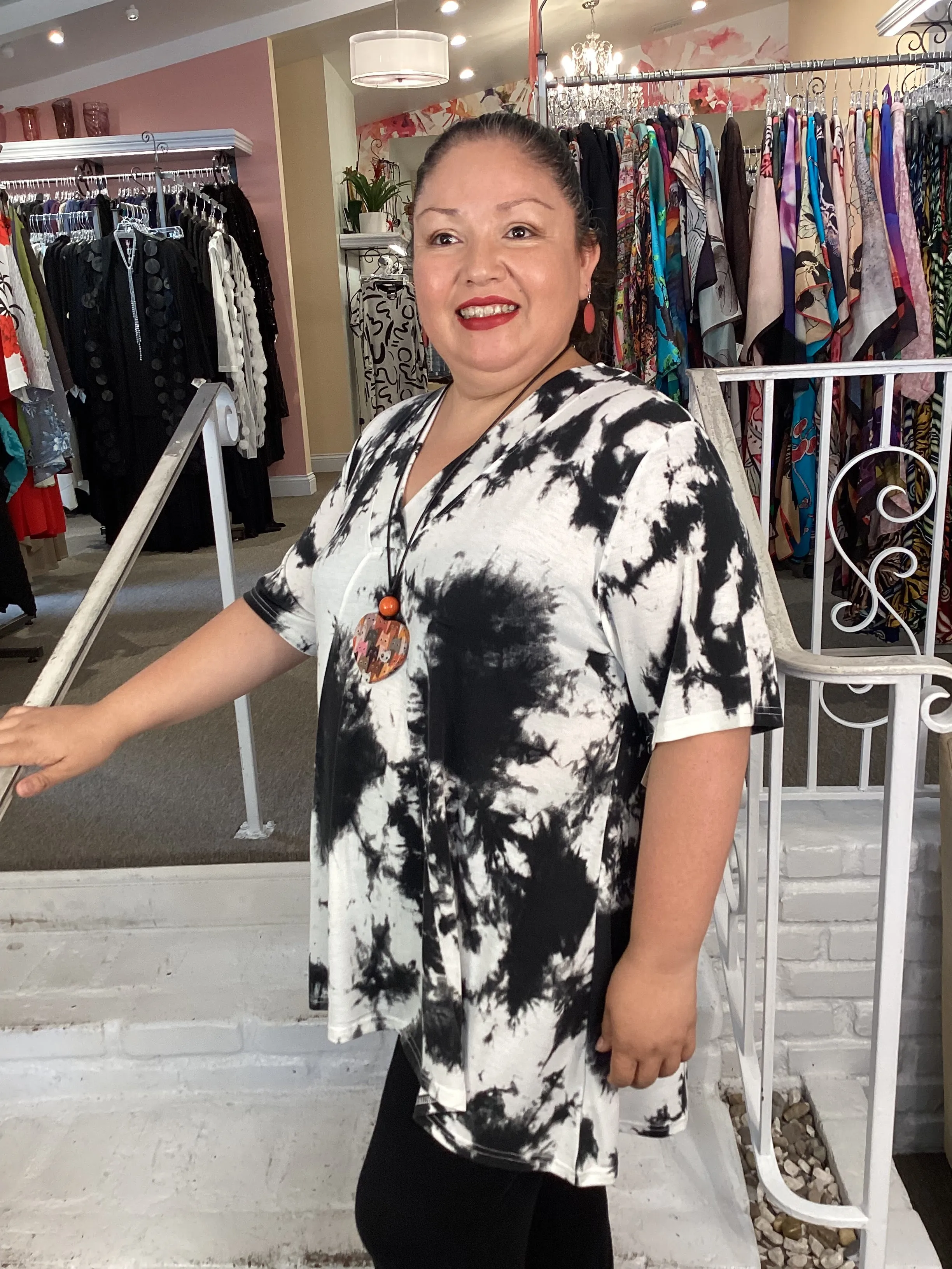 TIE DYE V SWING TUNIC