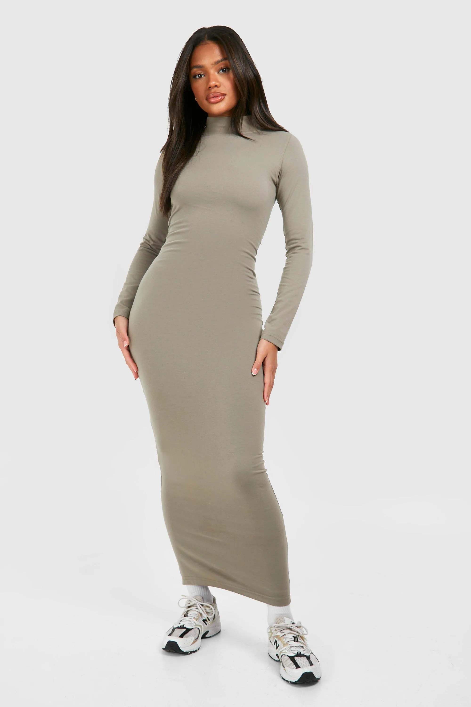 Turtleneck Long Sleeve Maxi Dress