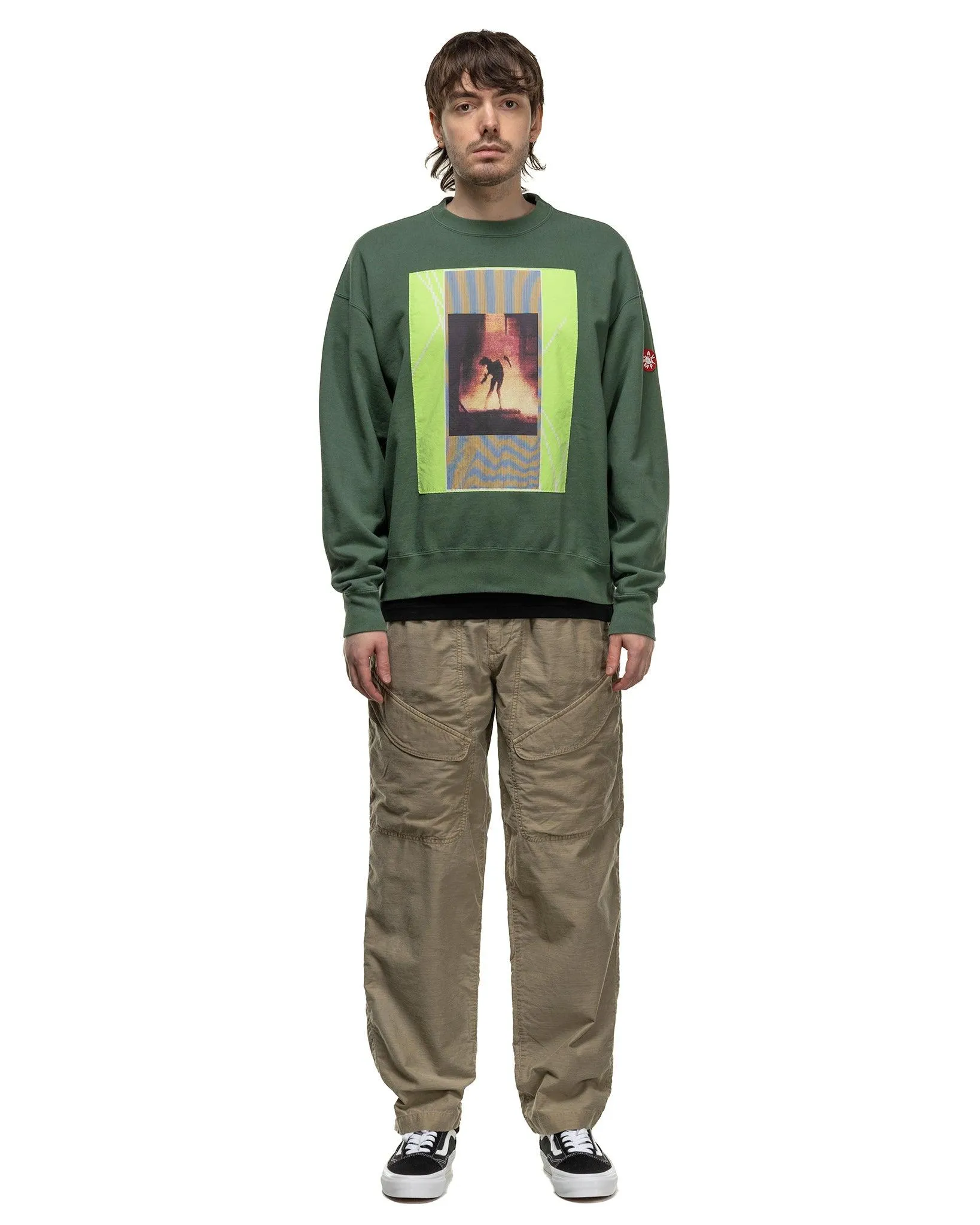 Washed VS 8b Crew Neck Green