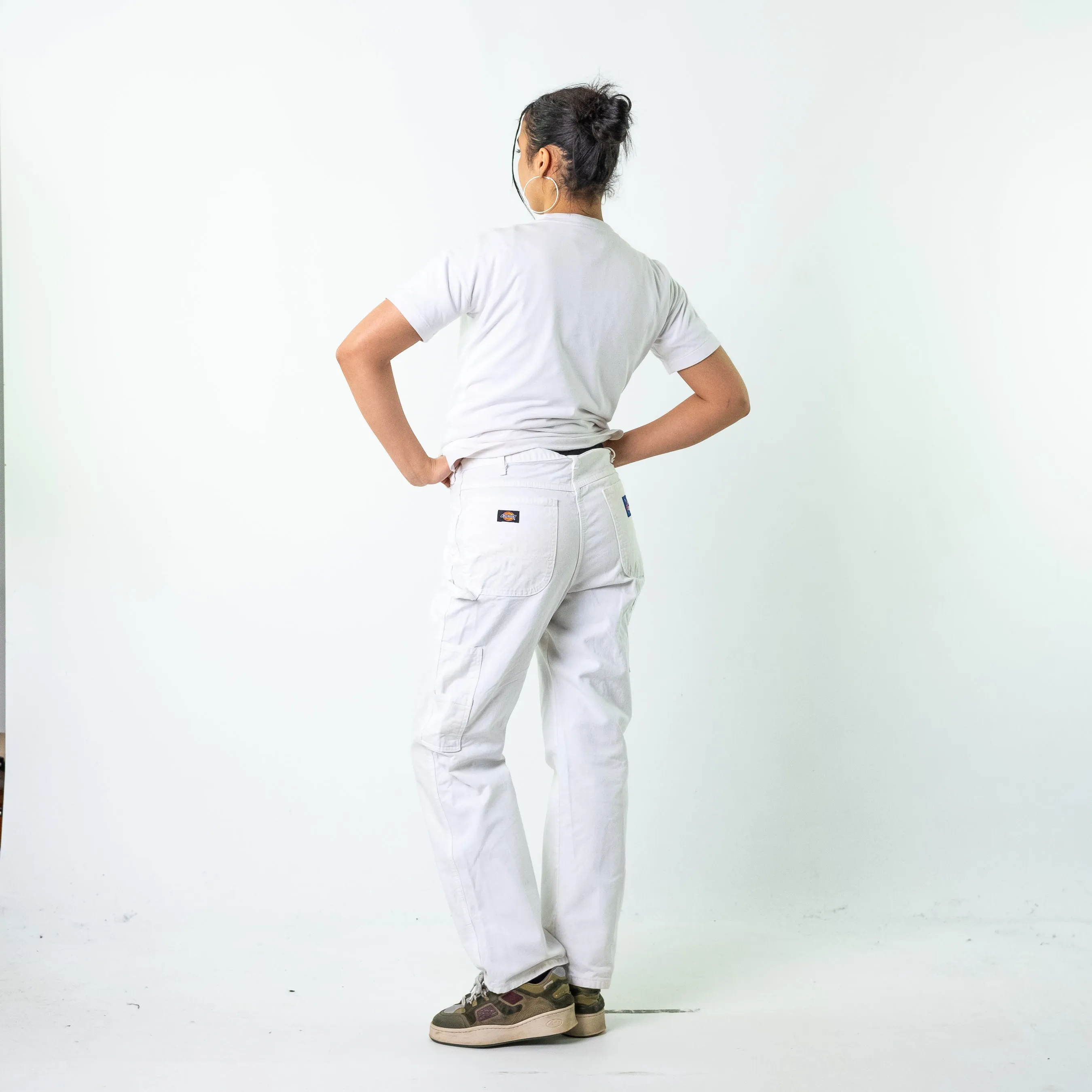 White 90s Dickies  Cargo Skater Trousers Pants Jeans (34x32)