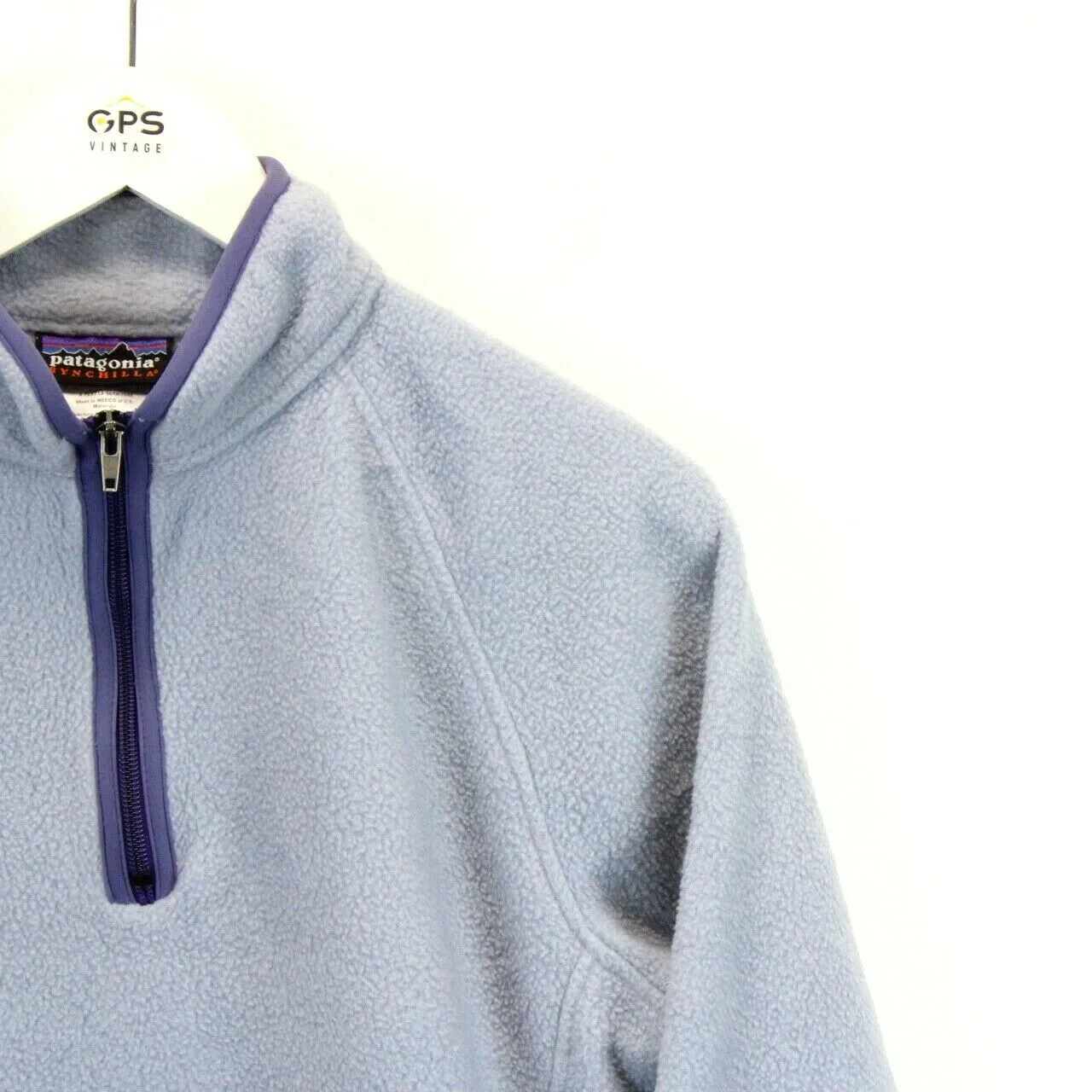 Womens PATAGONIA 1/4 Zip Fleece Purple | Medium