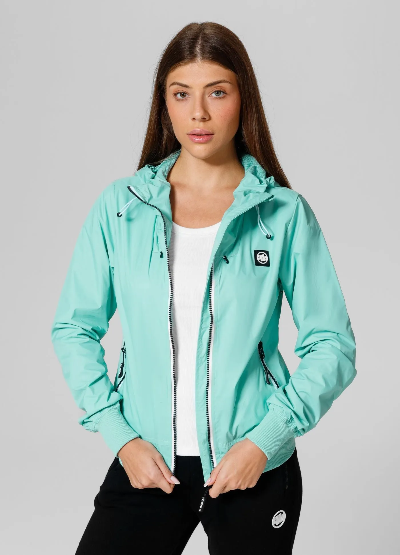 Women's transitional hooded jacket Aaricia Logo