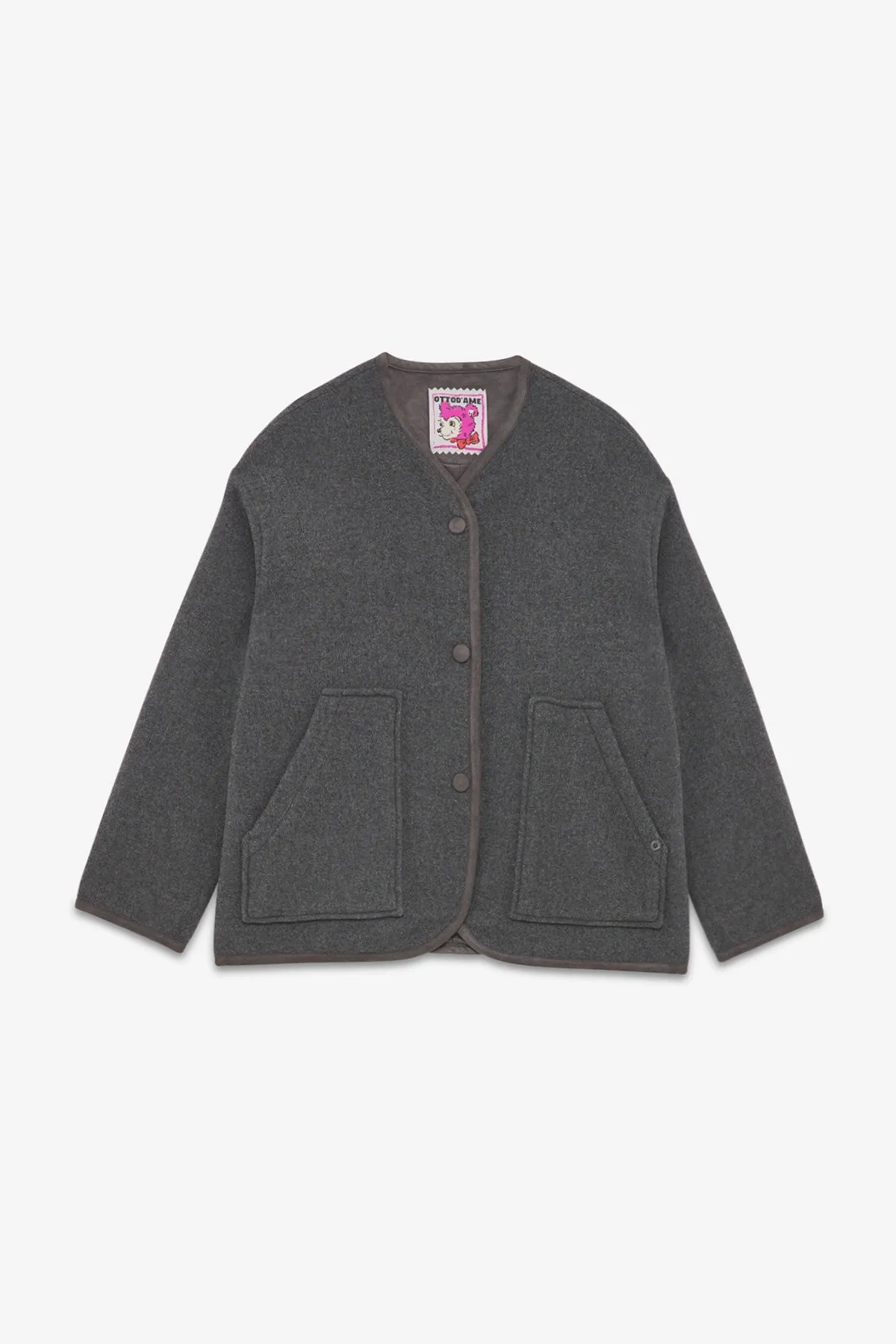 Wool-blend bomber jacket