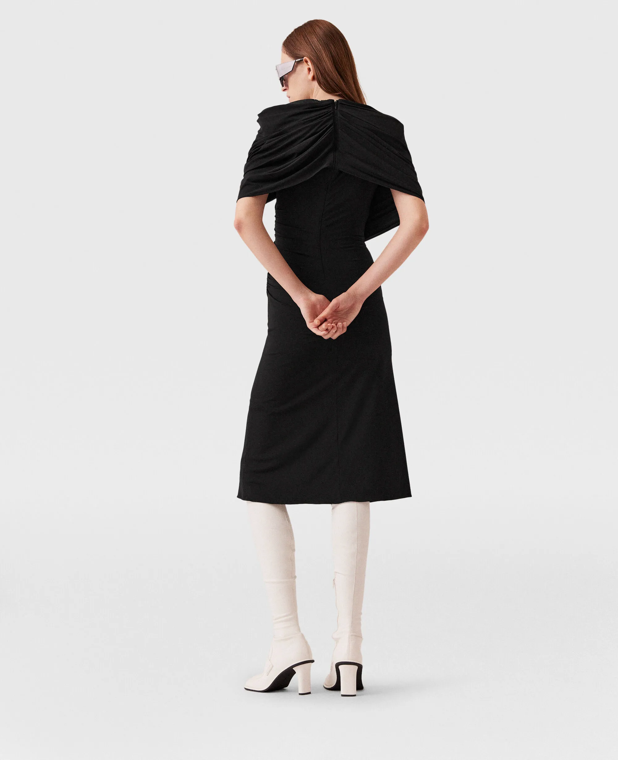 Wrap-Over Midi Dress