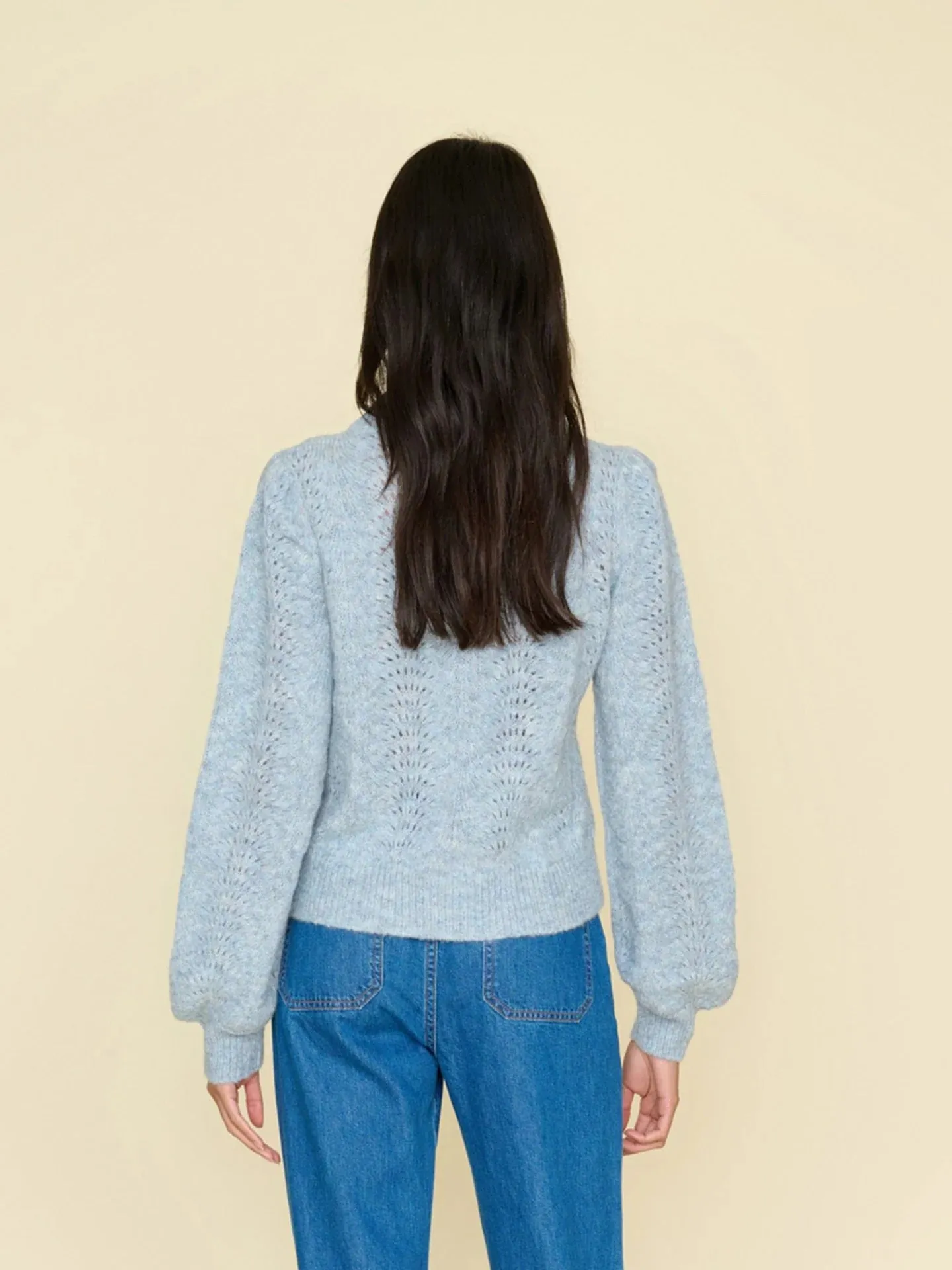 Xirena KEELY Alpaca Blend Sweater in Heather Blue 